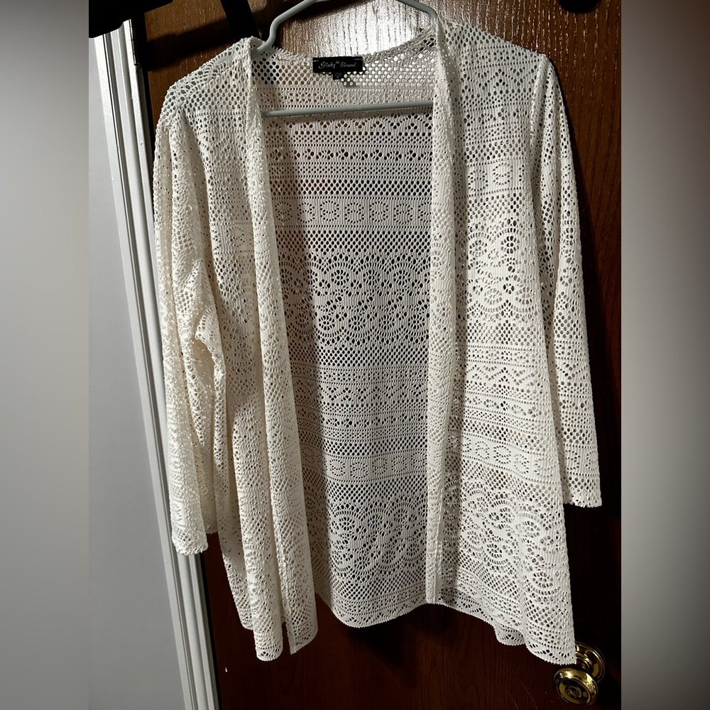 Cream Lace Cardigan